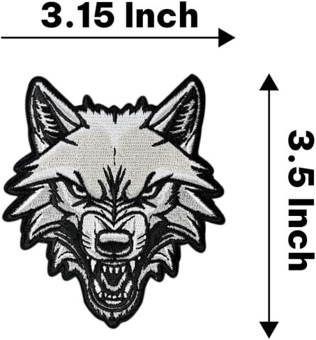 Wolf Iron On Patch – Wild Animal Applique for Jackets, Bags, Hats, Jeans and Crafts in Kuwait