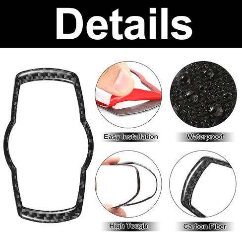 WINKA Carbon Fiber Interior Compatible with BMW 3 Series E90 328i 325i 330i Headlight Switch Button Frame Cover Trim for E92 E93 320i 335i Headlight Control Button Panel Sticker for Car Decorations in Saudi Arabia