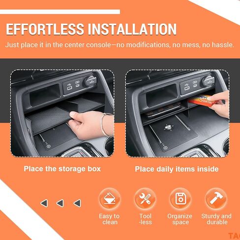 Center Console Organizer Tray for 2023-2025 2026 Honda Pilot & 2026 Passport – Custom Fit Secondary Storage Box with Rubber Pad Increased Storage Space Insert Tray, Easy Installation in Kuwait