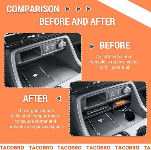 Center Console Organizer Tray for 2023-2025 2026 Honda Pilot & 2026 Passport – Custom Fit Secondary Storage Box with Rubber Pad Increased Storage Space Insert Tray, Easy Installation in Kuwait