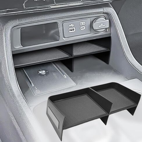 Center Console Organizer Tray for 2023-2025 2026 Honda Pilot & 2026 Passport – Custom Fit Secondary Storage Box with Rubber Pad Increased Storage Space Insert Tray, Easy Installation in Kuwait
