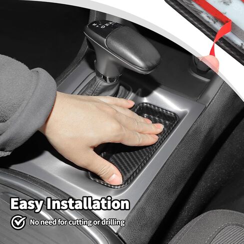 JWWY Gear Shift Storage Tray Trim Cover for 2015-2026+ Dodge Charger, Center Console Shifter Storage Decor, Carbon Fiber ABS in Kuwait