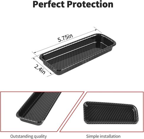 JWWY Gear Shift Storage Tray Trim Cover for 2015-2026+ Dodge Charger, Center Console Shifter Storage Decor, Carbon Fiber ABS in Kuwait