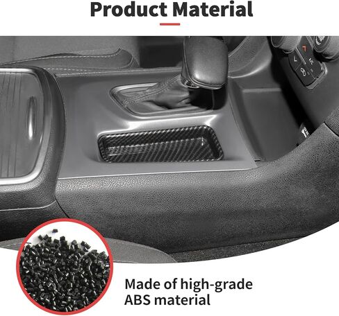 JWWY Gear Shift Storage Tray Trim Cover for 2015-2026+ Dodge Charger, Center Console Shifter Storage Decor, Carbon Fiber ABS in Kuwait