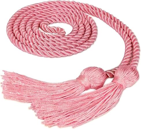 Pink Graduation Honor Cord, 67 Inch 3-Strand Thick Polyester Graduation Cords for Class of 2025 & 2026, Elegant Honor Rope for High School & College Graduation in Saudi Arabia