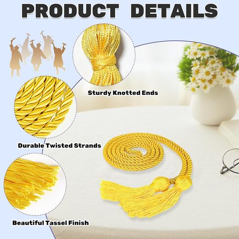 Pink Graduation Honor Cord, 67 Inch 3-Strand Thick Polyester Graduation Cords for Class of 2025 & 2026, Elegant Honor Rope for High School & College Graduation in Saudi Arabia