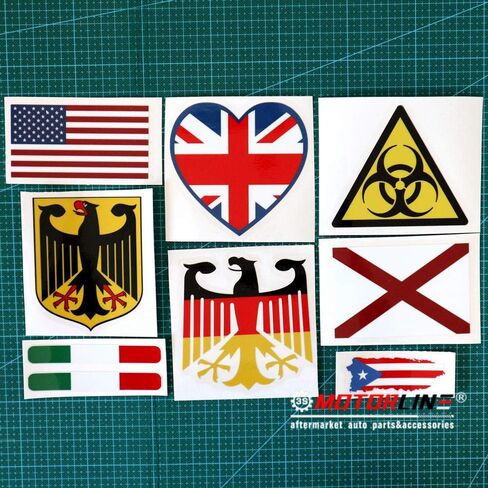 2X Glossy 6'' Pair Italy Italian Flag Stripes Decal Stiker Italia b Car Vinyl sda2 in Kuwait