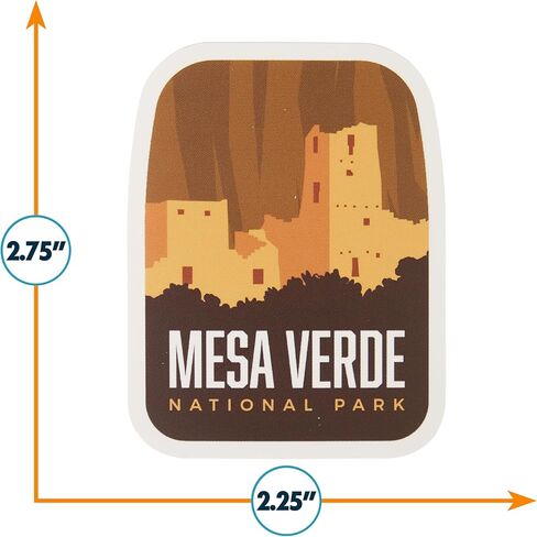 ملصق فينيل Vagabond Heart Mesa Verde National Park - شارات مقاومة للماء لجهاز الكمبيوتر المحمول زجاجة مياه قارورة مائية - تذكار للسفر - مقاوم للأشعة فوق البنفسجية - هدية للمتنزهين - 2.75 بوصة in Kuwait