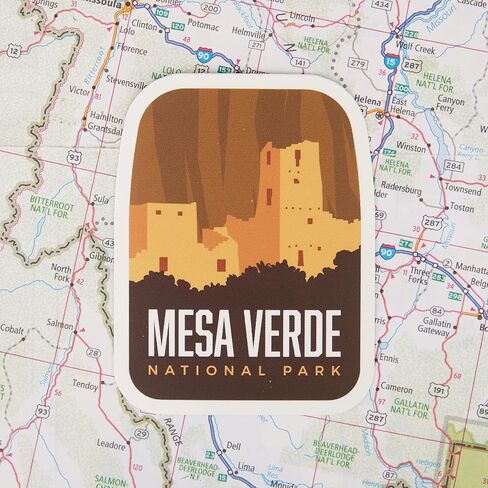 ملصق فينيل Vagabond Heart Mesa Verde National Park - شارات مقاومة للماء لجهاز الكمبيوتر المحمول زجاجة مياه قارورة مائية - تذكار للسفر - مقاوم للأشعة فوق البنفسجية - هدية للمتنزهين - 2.75 بوصة in Kuwait