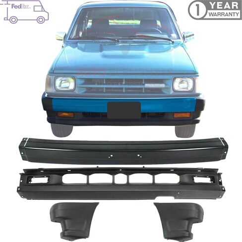 Front Bumper Paintable + Lower Valance Panel + End Caps For 1990-1993 Mazda B2200 B2600 2WD Pickup Direct Replacement in Kuwait