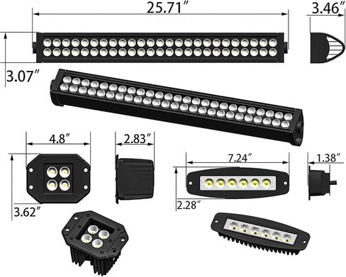 Front and Rear Bumper Textured Black w/Winch Plate & 5 LED Lights & 4 4.75T D-Rings & Compatible with 2007-2014 Toyota FJ Cruiser | Rock Climber in Saudi Arabia