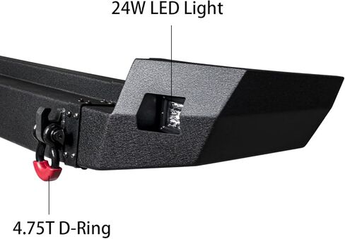 Front and Rear Bumper Textured Black w/Winch Plate & 5 LED Lights & 4 4.75T D-Rings & Compatible with 2007-2014 Toyota FJ Cruiser | Rock Climber in Saudi Arabia