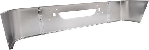 المصد الأمامي KUAFU متوافق مع 1997 والأحدث International Harvester 9100 9200 9400 9100i 9200i 9400i W/Vent Cut-Out، فتحات لوحة الترخيص، خطاف السحب مقطوع من الفولاذ الكروم 3 قطع in Kuwait