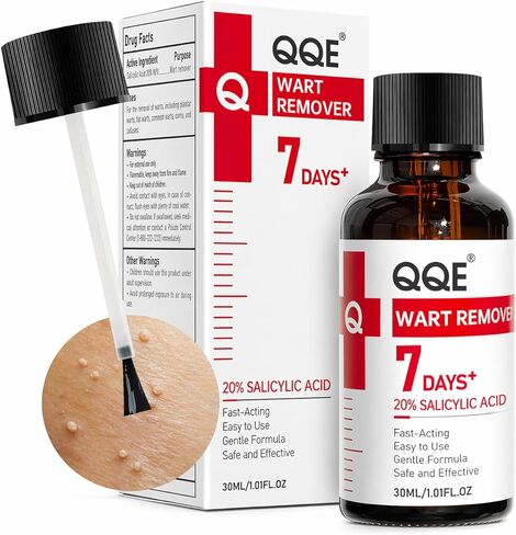 20% Salicylic Acid Wart Remover Liquid, Zero Pain Wart Remover for Plantar, Common, Flat Wart, Foot Corn for Multiple Parts of Body (Pack of 1) in Saudi Arabia
