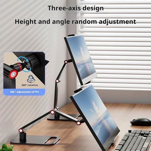 Portable Monitor Stand Desktop Holder Adjustable Mount 360 Degree Rotating Screen Holder Monitor Stand Replacement Flexible Display Mount for 5.5 to 11.4 Inches Screen in Saudi Arabia