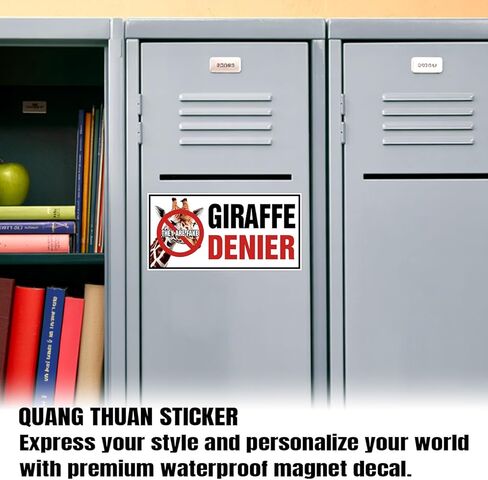 Magnet Giraffe Denier They are Fake Car Magnet Decal Waterproof Vinyl Magnetic Bumper Sticker for Trucks Vans Refrigerators Cars 7.5x3.75in in Saudi Arabia