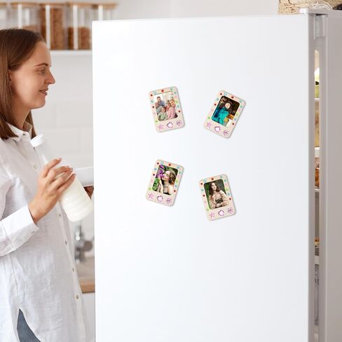 12 Pack Mini Picture Frame Painting Craft Kit Unfinished Magnetic Picture Photo Frame Kit with 12 Painting Color Pen and Stickers for DIY Craft Birthday Wedding Gifts in Kuwait