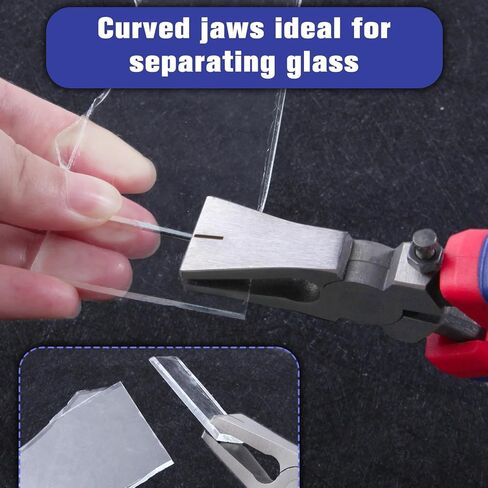 6 Inch Glass Running Pliers for Glass Cutting Key Fob Pliers Glass Breaking Plier with Rubber Tips Mini Glass Plier in Kuwait