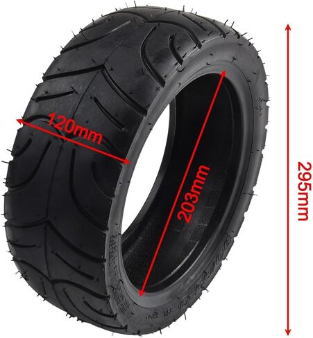 90/65-8 Tubeless Tire for Mobility Scooter and Motorcycle, Rubber Vacuum Tyre with Enhanced Traction, Puncture Resistant Design for Wet and Dry for Surfaces, Easy Installation, Smooth Ride Comfort in Kuwait