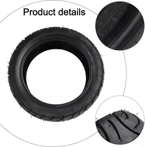 90/65-8 Tubeless Tire for Mobility Scooter and Motorcycle, Rubber Vacuum Tyre with Enhanced Traction, Puncture Resistant Design for Wet and Dry for Surfaces, Easy Installation, Smooth Ride Comfort in Kuwait