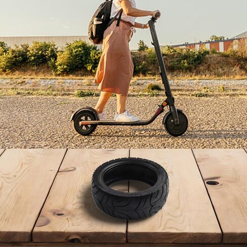 90/65-8 Tubeless Tire for Mobility Scooter and Motorcycle, Rubber Vacuum Tyre with Enhanced Traction, Puncture Resistant Design for Wet and Dry for Surfaces, Easy Installation, Smooth Ride Comfort in Kuwait