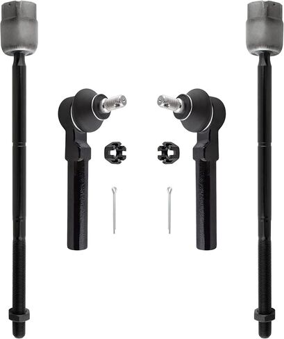 BOXI 4pcs Front Inner and Outer Tie Rods Fit for Ford Mustang 1994-2004 Convertible/Coupe 2-Door | EV127 ES3184 in Kuwait