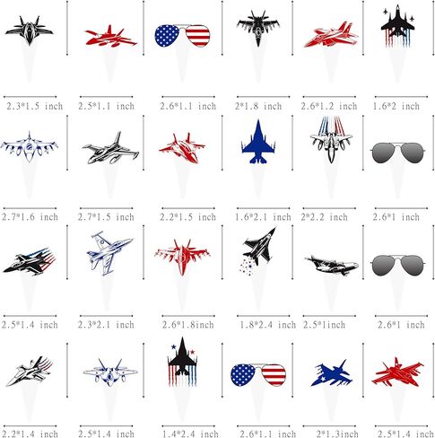 Fighter Jet Cupcake Toppers Fighter Jet Birthday Party Decorations 48Pcs Airplane Cupcake Picks Air Force Cake Decorations for Air Force Pilot Flight Birthday Baby Shower Supplies in Saudi Arabia