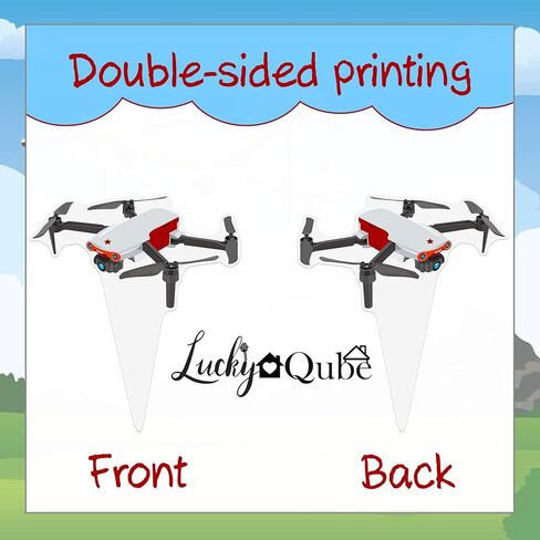 Drone Party Cupcake Toppers Remote Control Aircraft Cake Decorations 48PCS UAV Cupcake Picks Drone Themed Decor for Aerial Vehicle Enthusiasts Birthday Baby Shower Supplies in Saudi Arabia