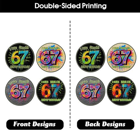 36PCS Hip Hop Six Seven Birthday Cupcake Toppers, I Was 6 Now I’m 7 Party Decorations, Double Sided Funny 7th Birthday Cake Picks for Boys Girls Six Seven Birthday Party Supplies in Kuwait