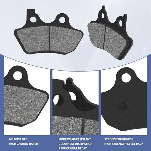 Front and Rear Brake Pads for Harley FLHTCU-I Electra Glide Ultra Classic/FLHRCi Road King Classic/Touring FLHT 2000-2007 Dyna FXDLi Dyna Low Rider (Spoke Wheels) 2006 in Saudi Arabia