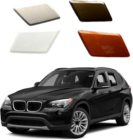 Front Bumper Headlight Washer Cover Cap for for BMW X1 E84 2013-2015 51117347666 (Right, Mineral White) in Saudi Arabia
