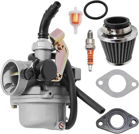 طقم مكربن ​​PZ19 بديل لـ TaoTao Baja 50cc 70cc 90cc 110cc 125cc، متوافق مع ATV Dirt Pit Bike & Chinese Quad 4 Stroke، يناسب ATV Go Kart & Pit Dirt Bike in Kuwait