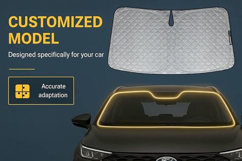 Thick WindScreen Sunshade for Audi Q5 2017-2025 Premium 6 Layers UV Protection Foldable Windshield Sun Visor Heat Shield Cover Keeps Car Cool in Saudi Arabia