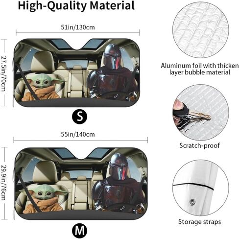 Funny Windshield Sun Shade for Car SUV Truck 29.9x55 inches, Car Windshield Sun Shade Blocks Uv Rays Sun Visor Protector Keep Your Vehicle Cool in Kuwait