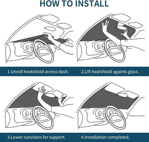 Funny Windshield Sun Shade for Car SUV Truck 29.9x55 inches, Car Windshield Sun Shade Blocks Uv Rays Sun Visor Protector Keep Your Vehicle Cool in Kuwait