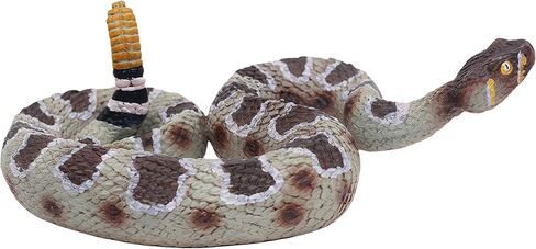 Gemini&Genius Rattlesnake Toy for Kids, Snake Habitat Reptile Toy, Rattler Animal Action Figure, Desert Animal Toys, Halloween Prop Kids Gifts in Kuwait