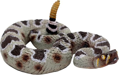 Gemini&Genius Rattlesnake Toy for Kids, Snake Habitat Reptile Toy, Rattler Animal Action Figure, Desert Animal Toys, Halloween Prop Kids Gifts in Kuwait