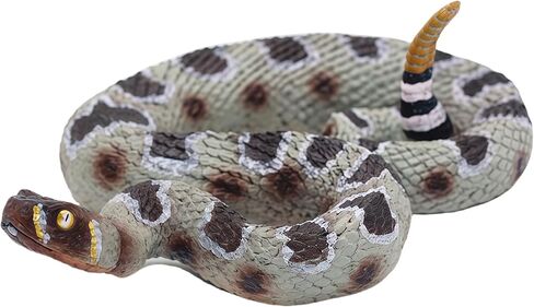 Gemini&Genius Rattlesnake Toy for Kids, Snake Habitat Reptile Toy, Rattler Animal Action Figure, Desert Animal Toys, Halloween Prop Kids Gifts in Kuwait