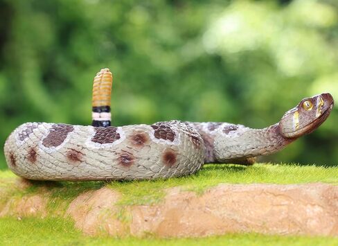 Gemini&Genius Rattlesnake Toy for Kids, Snake Habitat Reptile Toy, Rattler Animal Action Figure, Desert Animal Toys, Halloween Prop Kids Gifts in Kuwait