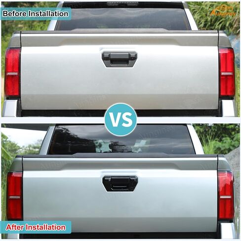 Aunginsy Tailgate Door Grab Handle Cover Trim Compatible with Toyota Tacoma 2024 2025 2026, ABS Rear Trunk Door Pull Handle Liftgate Panel Scratch Protector Decoration Accessories, Not Fit SR Version in Kuwait