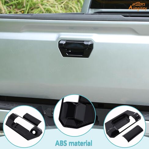 Aunginsy Tailgate Door Grab Handle Cover Trim Compatible with Toyota Tacoma 2024 2025 2026, ABS Rear Trunk Door Pull Handle Liftgate Panel Scratch Protector Decoration Accessories, Not Fit SR Version in Kuwait