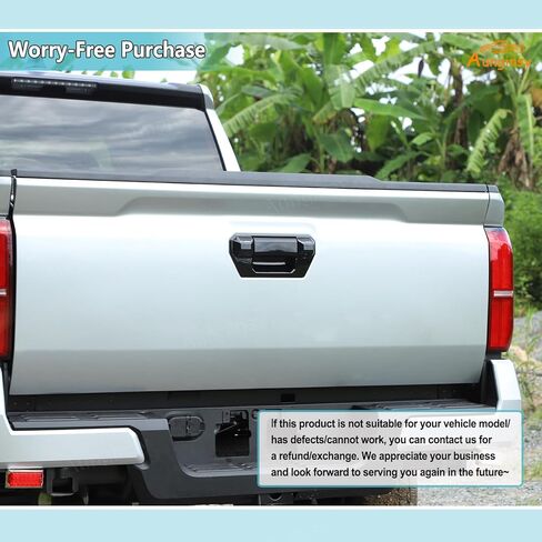 Aunginsy Tailgate Door Grab Handle Cover Trim Compatible with Toyota Tacoma 2024 2025 2026, ABS Rear Trunk Door Pull Handle Liftgate Panel Scratch Protector Decoration Accessories, Not Fit SR Version in Kuwait