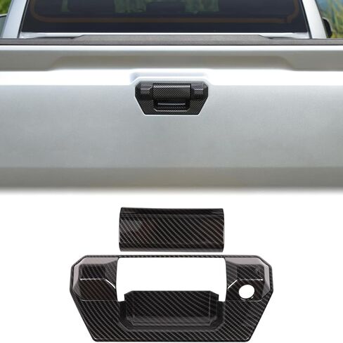 Aunginsy Tailgate Door Grab Handle Cover Trim Compatible with Toyota Tacoma 2024 2025 2026, ABS Rear Trunk Door Pull Handle Liftgate Panel Scratch Protector Decoration Accessories, Not Fit SR Version in Kuwait