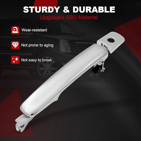 Exterior Door Handle Front Left Driver Side Compatible with Nissan Rogue 2010-2015, Murano 2003-2007, Infiniti FX35 FX45 2003-2008 Without Smart Key Replacement for 80640-CA012 80640CA012 in Saudi Arabia