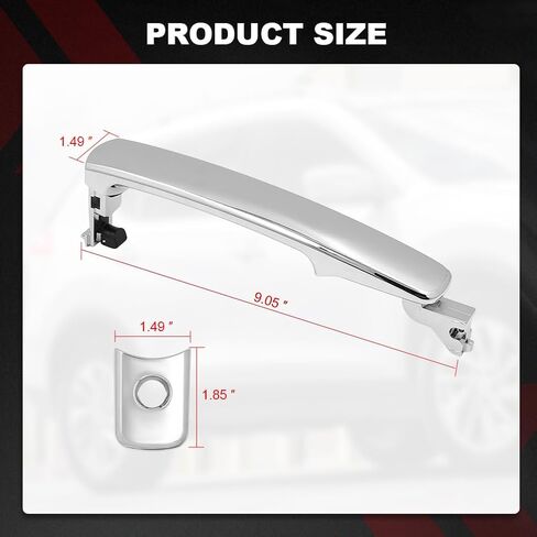 Exterior Door Handle Front Left Driver Side Compatible with Nissan Rogue 2010-2015, Murano 2003-2007, Infiniti FX35 FX45 2003-2008 Without Smart Key Replacement for 80640-CA012 80640CA012 in Saudi Arabia