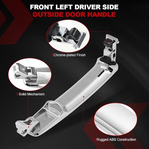 Exterior Door Handle Front Left Driver Side Compatible with Nissan Rogue 2010-2015, Murano 2003-2007, Infiniti FX35 FX45 2003-2008 Without Smart Key Replacement for 80640-CA012 80640CA012 in Saudi Arabia