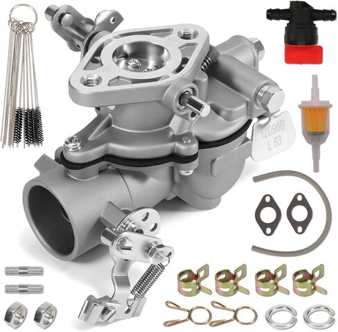 LEAPTREND LZ63C Carburetor Carb Kit متوافق مع محرك Zenith Updraft Gas Wisconsin L63S1 VH4D 2-1/4" Mount 1957-1976، استبدال 12098 12098B 12229 in Kuwait