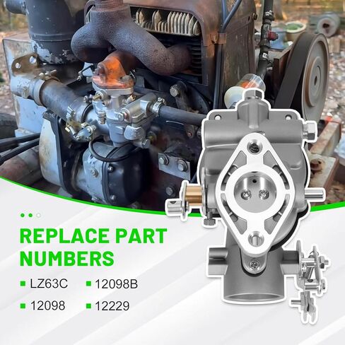 LEAPTREND LZ63C Carburetor Carb Kit متوافق مع محرك Zenith Updraft Gas Wisconsin L63S1 VH4D 2-1/4" Mount 1957-1976، استبدال 12098 12098B 12229 in Kuwait