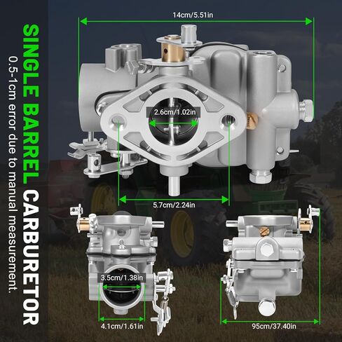 LEAPTREND LZ63C Carburetor Carb Kit متوافق مع محرك Zenith Updraft Gas Wisconsin L63S1 VH4D 2-1/4" Mount 1957-1976، استبدال 12098 12098B 12229 in Kuwait