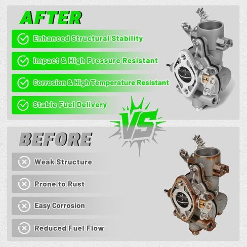 LEAPTREND LZ63C Carburetor Carb Kit متوافق مع محرك Zenith Updraft Gas Wisconsin L63S1 VH4D 2-1/4" Mount 1957-1976، استبدال 12098 12098B 12229 in Kuwait